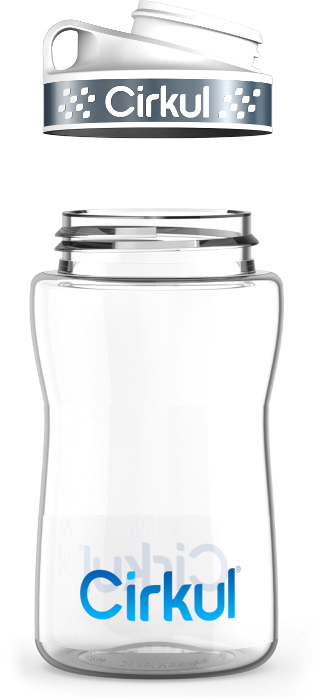 Custom 32oz. Plastic Bottle & Comfort Grip Lid