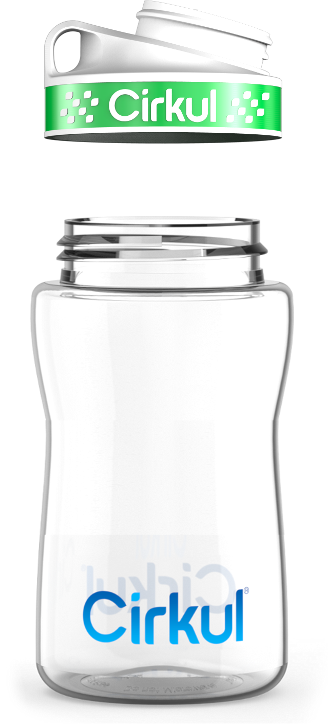 Custom 32oz. Plastic Bottle & Comfort Grip Lid