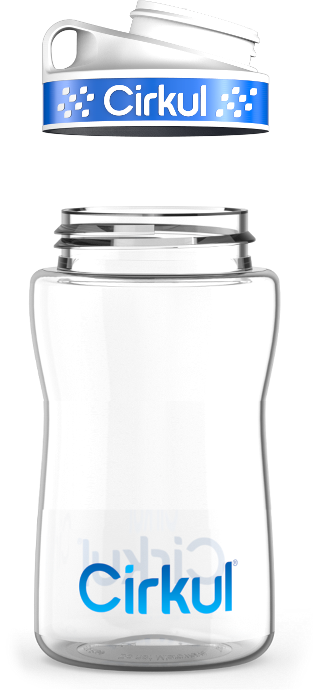 Custom 32oz. Plastic Bottle & Comfort Grip Lid