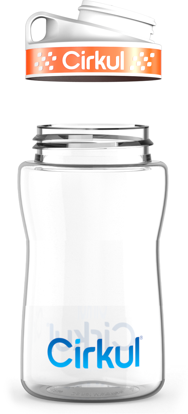 Custom 32oz. Plastic Bottle & Comfort Grip Lid