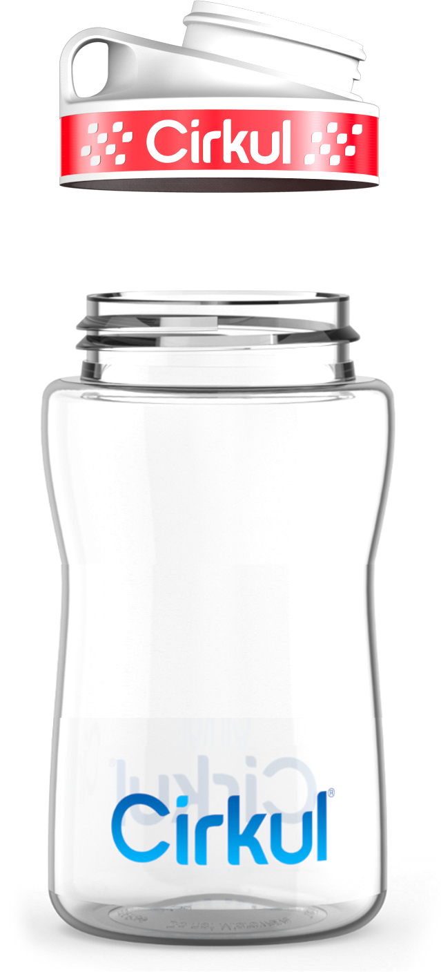 Custom 32oz. Plastic Bottle & Comfort Grip Lid